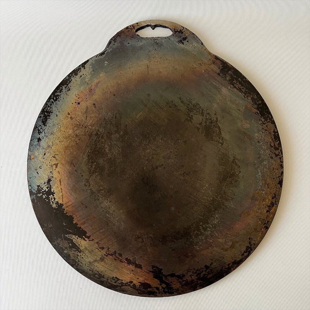 12" Professional Pizza Steel & Griddle 3.3kg Heavy Carbon Steel Roti/Dosa/Tawa
